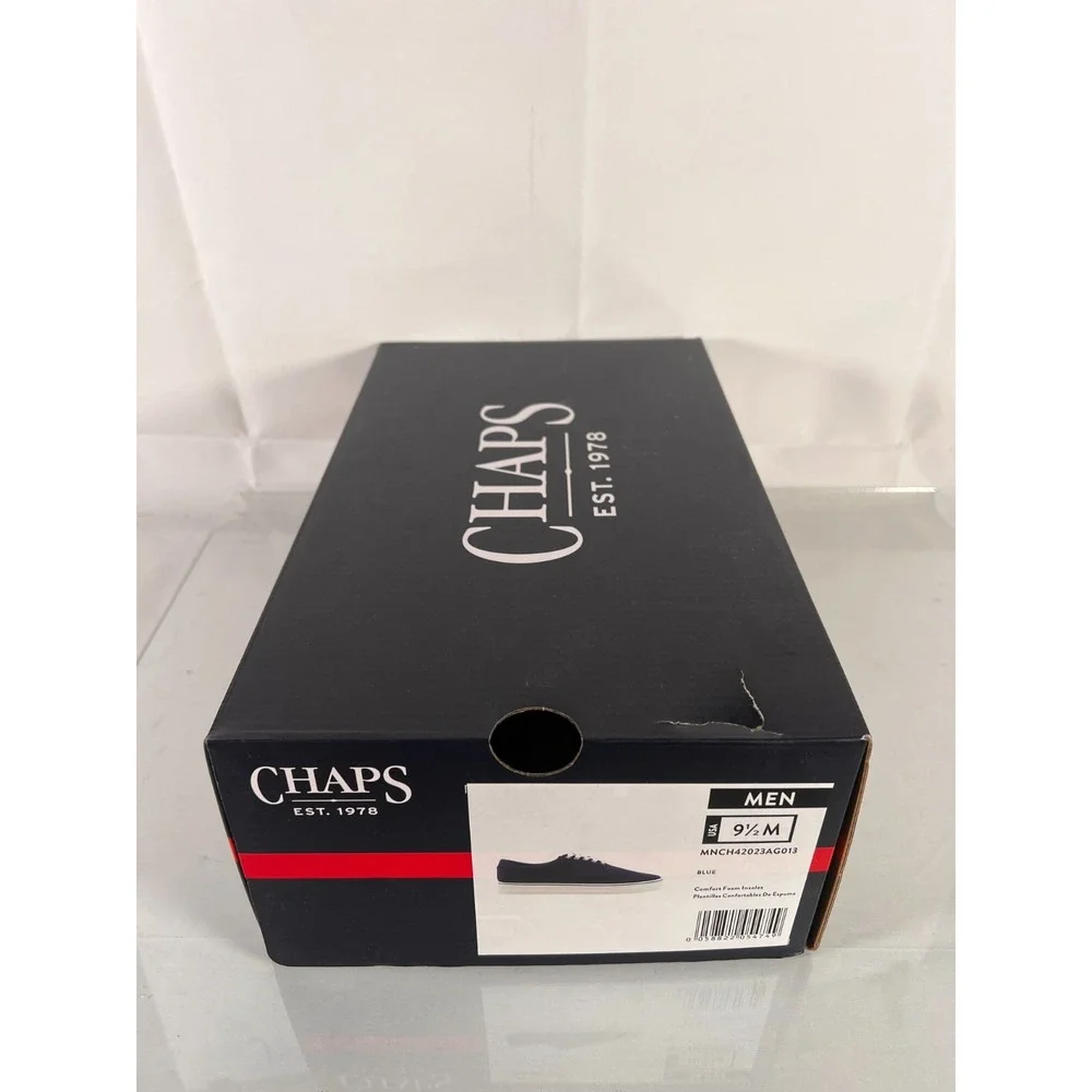 Chaps Mens‎ Canvas Lace Up simple versatile Shoes Sneakers Size 9.5 M Blue